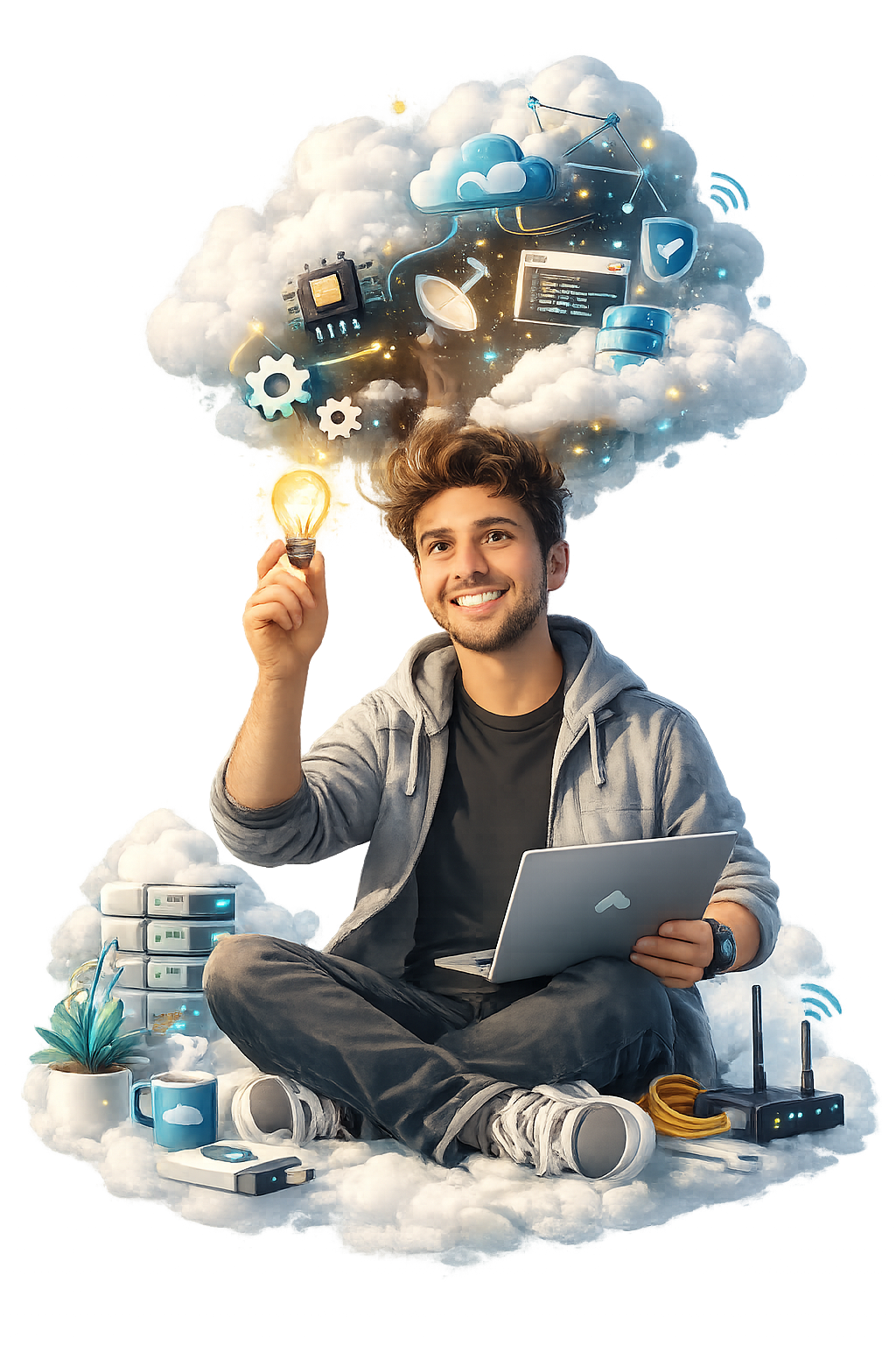 Illustration of person reading a book